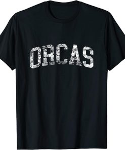 Orcas Vintage Arch Logo University Sports Style T-Shirt