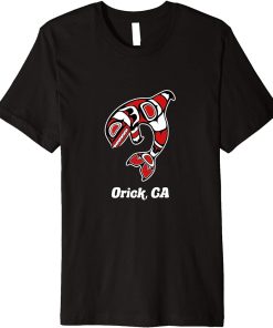 Native American Orick CA Tribal Orca Killer Whale Premium T-Shirt