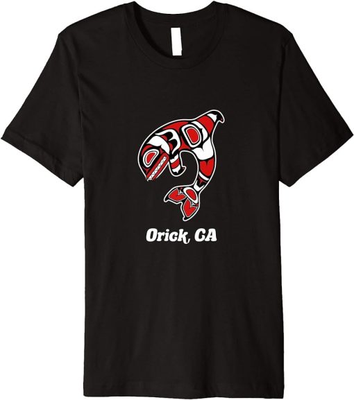 Native American Orick CA Tribal Orca Killer Whale Premium T-Shirt