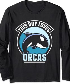 This Boy Loves Orcas Protect Orca Whale Sea Long Sleeve T-Shirt