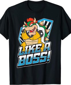 Nintendo Super Mario Bowser Like A Boss Bold Graphic T-Shirt T-Shirt