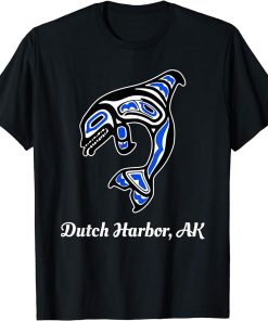 Blue Native American Dutch Harbor AK Orca Killer Whale T-Shirt