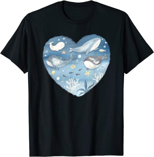 Whale Lover Shirt, Ocean Lover Tshirt, Cute Whale Tee, Whale T-Shirt